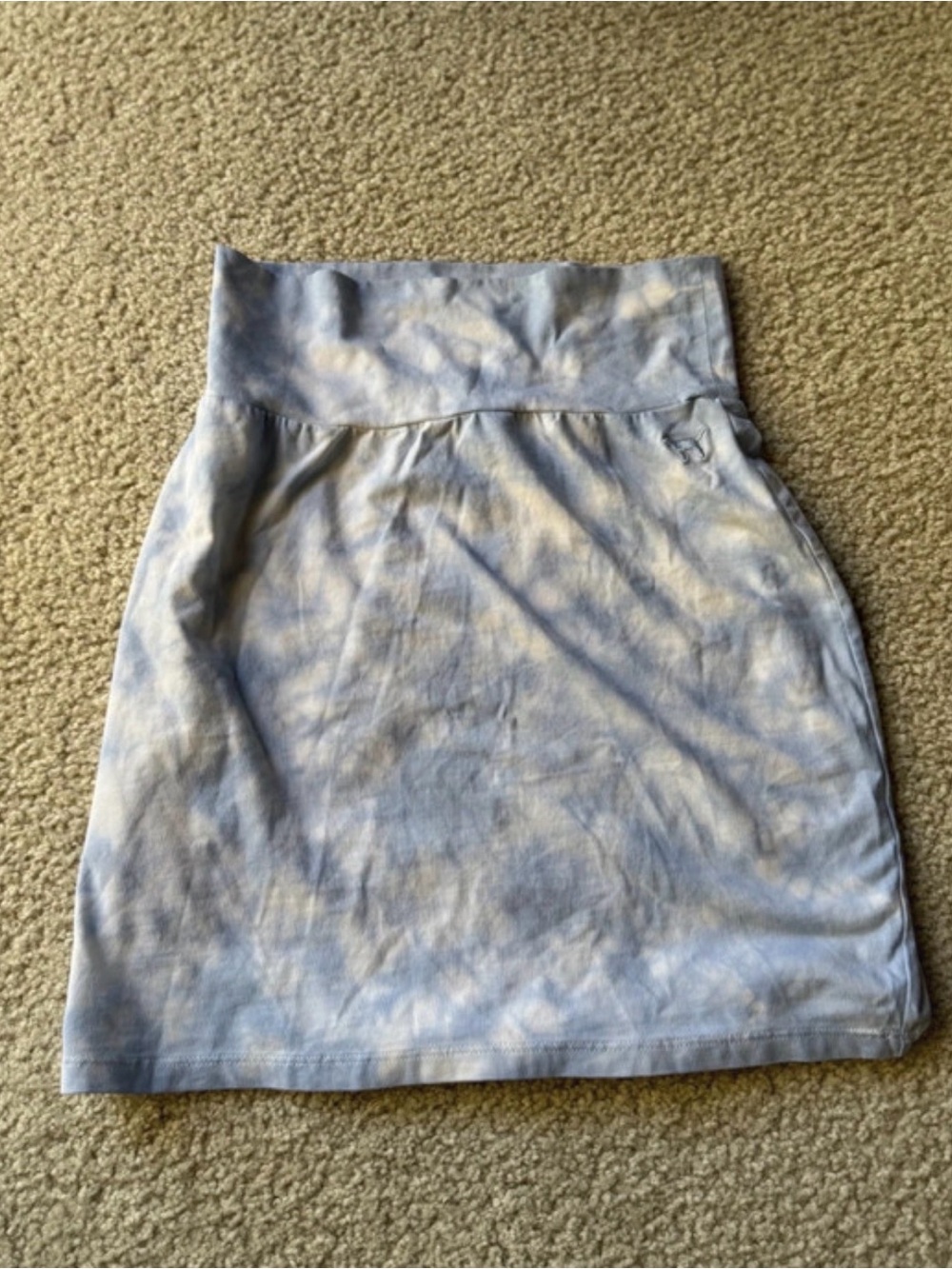 PINK Victoria's Secret Pale Blue Tie-Dye Midi Skirt y2k - NWT